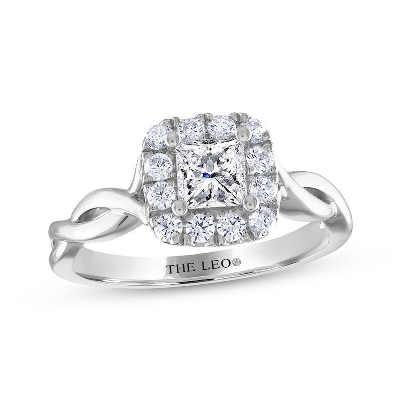 THE LEO Diamond Princess-Cut Engagement Ring 3/4 ct tw 14K White Gold
