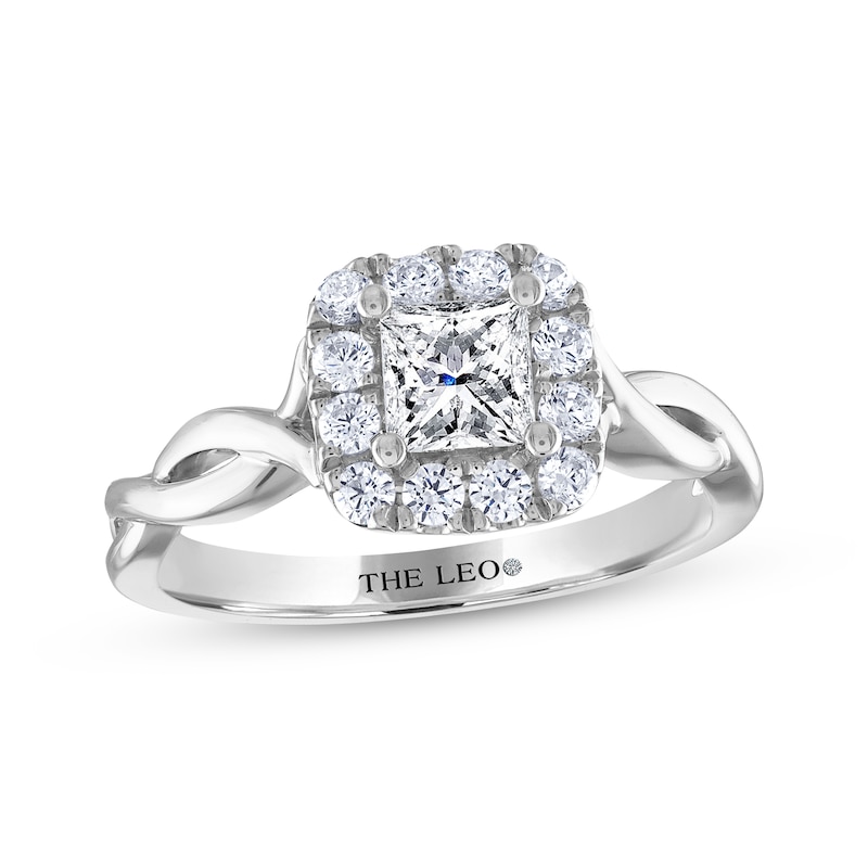 Main Image 1 of THE LEO Diamond Princess-Cut Engagement Ring 3/4 ct tw 14K White Gold