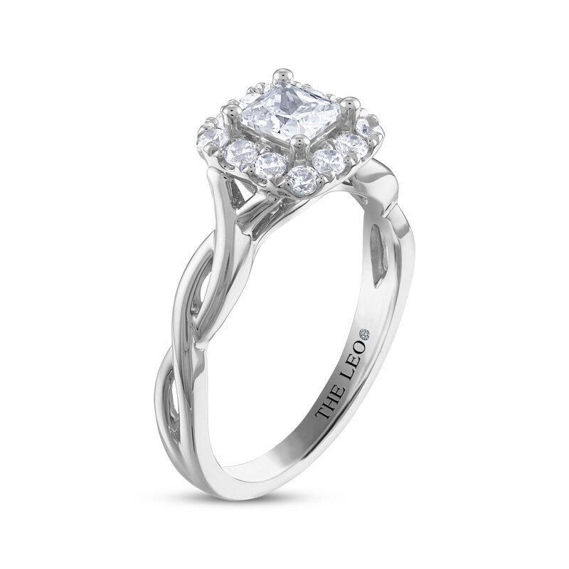 THE LEO Diamond Princess-Cut Engagement Ring 3/4 ct tw 14K White Gold