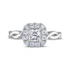 Thumbnail Image 3 of THE LEO Diamond Princess-Cut Engagement Ring 3/4 ct tw 14K White Gold