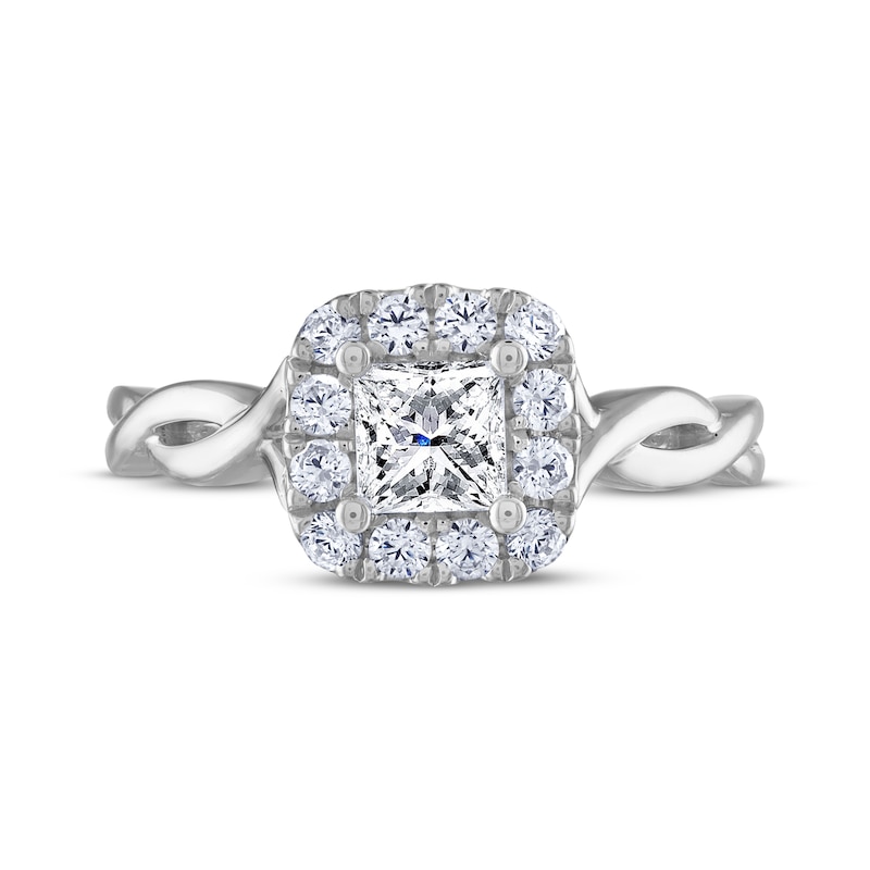 Main Image 3 of THE LEO Diamond Princess-Cut Engagement Ring 3/4 ct tw 14K White Gold