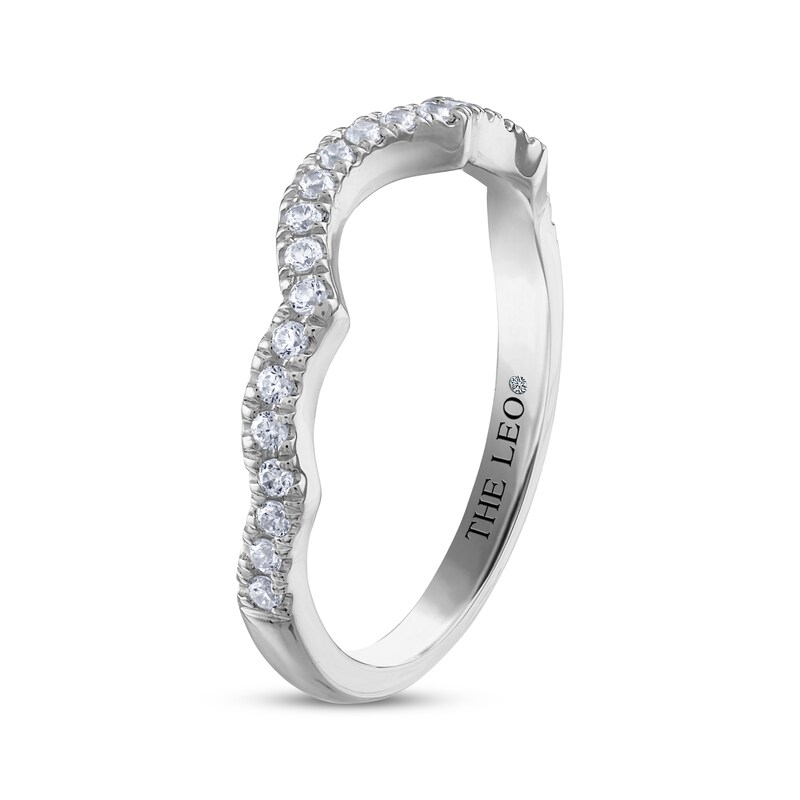 THE LEO Diamond Round-Cut Wedding Band 1/4 ct tw 14K White Gold
