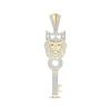 Thumbnail Image 1 of Men's Diamond & Lab-Created Ruby Lion with Crown Key Charm 7/8 ct tw 10K Yellow Gold