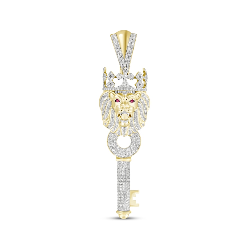 Men's Diamond Crown Key Pendant