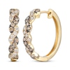 Thumbnail Image 0 of Le Vian Chocolate Twist Diamond Hoop Earrings 3/4 ct tw 14K Honey Gold