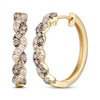 Thumbnail Image 1 of Le Vian Chocolate Twist Diamond Hoop Earrings 3/4 ct tw 14K Honey Gold