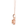 Thumbnail Image 2 of Le Vian Chocolate Twist Morganite Necklace 1/3 ct tw Diamonds 14K Strawberry Gold 19&quot;