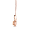 Thumbnail Image 1 of Le Vian Chocolate Twist Morganite Necklace 1/3 ct tw Diamonds 14K Strawberry Gold 19"