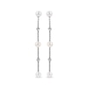 Thumbnail Image 2 of Cultured Pearl & Diamond-Cut Bead Drop Earrings Sterling Silver
