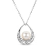 Thumbnail Image 1 of Cultured Pearl Teardrop Necklace Sterling Silver 18&quot;