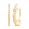 Thumbnail Image 0 of Unstoppable Love Diamond Channel Double Hoop Earrings 1/2 ct tw 10K Yellow Gold