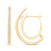 Thumbnail Image 2 of Unstoppable Love Diamond Channel Double Hoop Earrings 1/2 ct tw 10K Yellow Gold