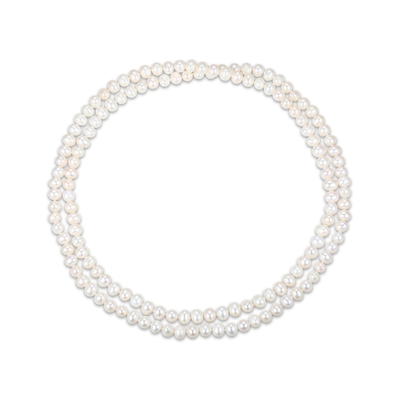 Cultured Pearl Wrap Necklace 36"