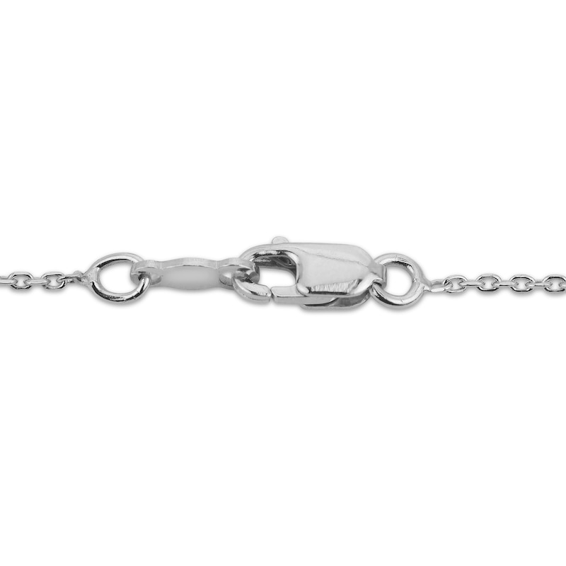Main Image 2 of White Topaz & Cultured Pearl Link Drop Necklace Sterling Silver 18&quot;