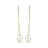 Thumbnail Image 2 of Baroque Cultured Pearl Threader Earrings 10K Yellow Gold