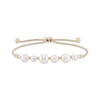 Thumbnail Image 1 of Cultured Pearl Bar Bolo Bracelet 10K Yellow Gold