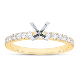 Now + Forever Diamond Ring Setting 3/8 ct tw 14K Yellow Gold