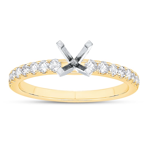 Now + Forever Diamond Ring Setting 3/8 ct tw 14K Yellow Gold