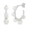 Thumbnail Image 1 of Cultured Pearl J-Hoop Earrings Sterling Silver