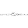 Thumbnail Image 3 of Black Cultured Pearl Station Paperclip Bracelet Sterling Silver 7&quot;