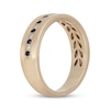 Thumbnail Image 2 of Neil Lane Men's Blue Sapphire & Diamond Wedding Band 1/6 ct tw 14K Yellow Gold