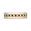 Thumbnail Image 3 of Neil Lane Men's Blue Sapphire & Diamond Wedding Band 1/6 ct tw 14K Yellow Gold