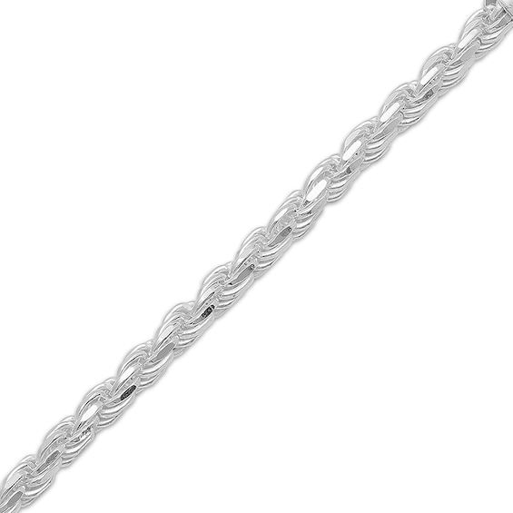 Diamond-Cut Rope Chain Necklace Solid Sterling Silver 20" | Kay 