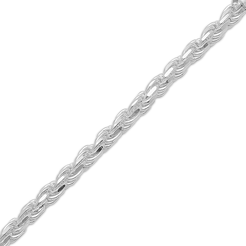 Solid Diamond-Cut Rope Chain Necklace Sterling Silver 20"