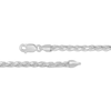 Thumbnail Image 2 of Solid Diamond-Cut Rope Chain Necklace Sterling Silver 20"