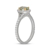 Thumbnail Image 2 of Neil Lane Oval-Cut Green Quartz & Diamond Halo Engagement Ring 1/2 ct tw 14K White Gold