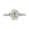 Thumbnail Image 3 of Neil Lane Oval-Cut Green Quartz & Diamond Halo Engagement Ring 1/2 ct tw 14K White Gold