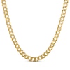 Thumbnail Image 1 of Diamond-Cut Curb Chain Necklace Solid 10K Yellow Gold 22&quot;