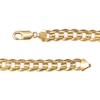 Thumbnail Image 2 of Diamond-Cut Curb Chain Necklace Solid 10K Yellow Gold 22&quot;