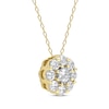 Thumbnail Image 2 of KAY Lab-Grown Diamonds Flower Necklace 1 ct tw 14K Yellow Gold 18&quot;