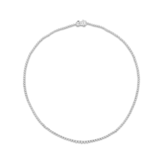 Diamond Riviera Necklace 3 ct tw 10K White Gold 17"