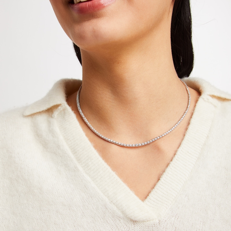 Main Image 4 of Diamond Riviera Necklace 2 ct tw 10K White Gold 17&quot;