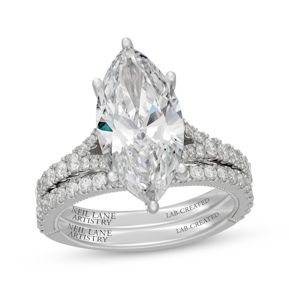 Neil Lane Artistry Marquise-Cut Lab-Grown Diamond Bridal Set 4-7/8 ct tw 14K White Gold