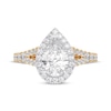 Thumbnail Image 3 of Now + Forever Lab-Grown Diamonds Pear-Shaped Halo Engagement Ring 2-1/4 ct tw 14K Two-Tone Gold