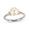 Thumbnail Image 1 of Cultured Pearl Twist Ring Sterling Silver & 10K Yellow Gold