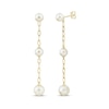 Thumbnail Image 0 of Cultured Pearl Chain Drop Earrings 10K Yellow Gold