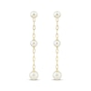 Thumbnail Image 1 of Cultured Pearl Chain Drop Earrings 10K Yellow Gold