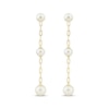 Thumbnail Image 2 of Cultured Pearl Chain Drop Earrings 10K Yellow Gold