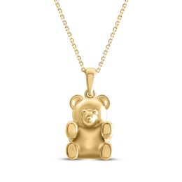 Teddy Bear Jewelry Collection Honoring St. Jude Necklace 10K Yellow Gold 18"