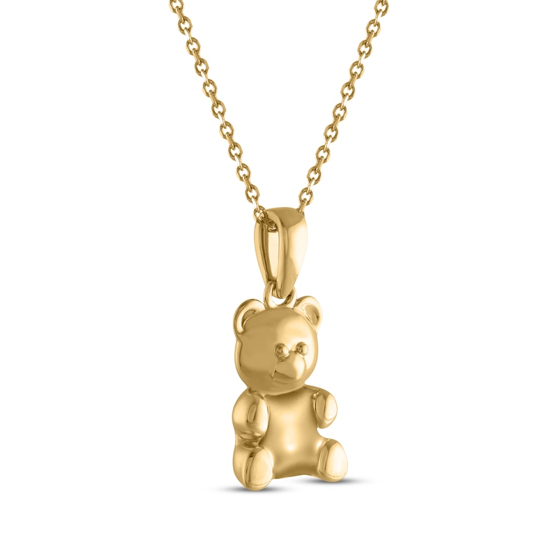 Main Image 2 of Teddy Bear Jewelry Collection Honoring St. Jude Necklace 10K Yellow Gold 18&quot;