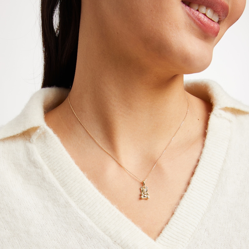 Main Image 5 of Teddy Bear Jewelry Collection Honoring St. Jude Necklace 10K Yellow Gold 18&quot;