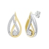 Thumbnail Image 0 of Love Ignited Diamond Flame Stud Earrings 1/4 ct tw 10K Two-Tone Gold