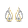 Thumbnail Image 1 of Love Ignited Diamond Flame Stud Earrings 1/4 ct tw 10K Two-Tone Gold