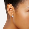 Thumbnail Image 3 of Cultured Pearl & Diamond Accent Earrings 14K Yellow Gold