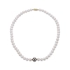 Thumbnail Image 1 of Tahitian Cultured Pearl & White Cultured Pearl Necklace 10K Yellow Gold 18&quot;