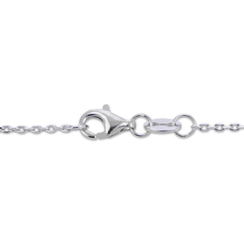 Main Image 3 of Cultured Pearl & Diamond Accent Angel Necklace Sterling Silver & 10K Yellow Gold 18&quot;